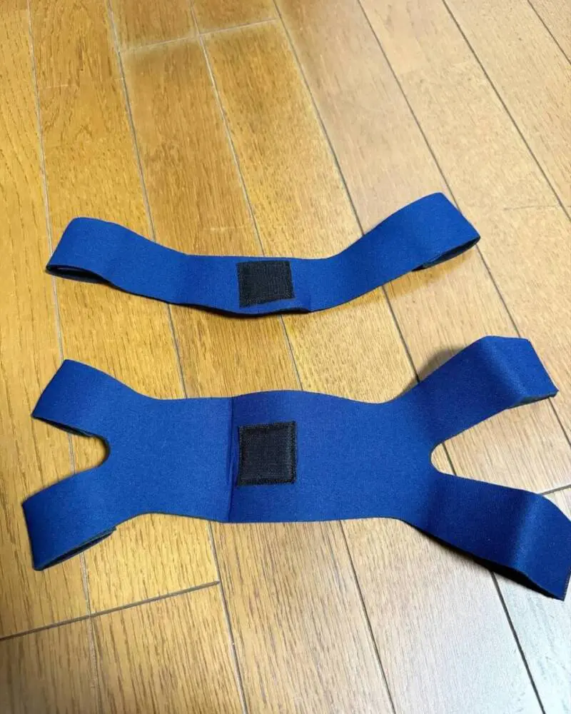 登山グッズ】唯一の登山用!! ミズノ登山用ひざサポーターを装着