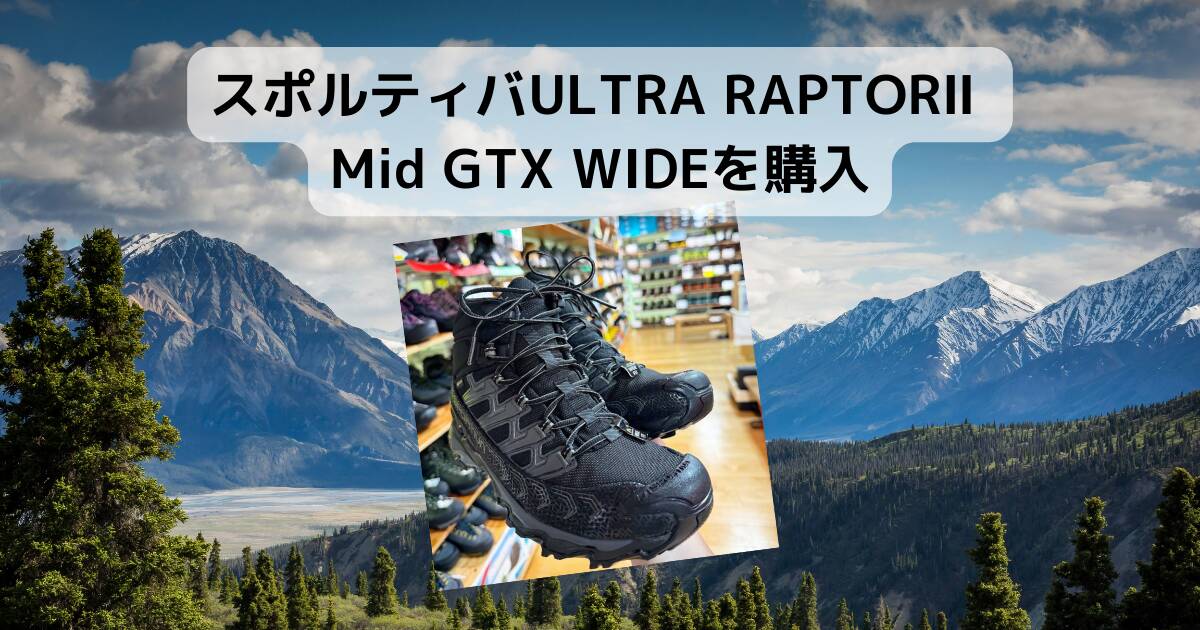 【使用感レビュー】スポルティバULTRA RAPTORⅡ Mid GTX WIDEを購入