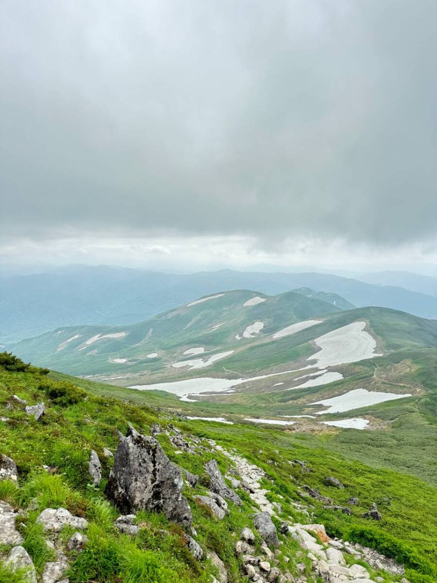 【登山日記】日本百名山「月山」雪渓や花がたくさん見れた美しい世界