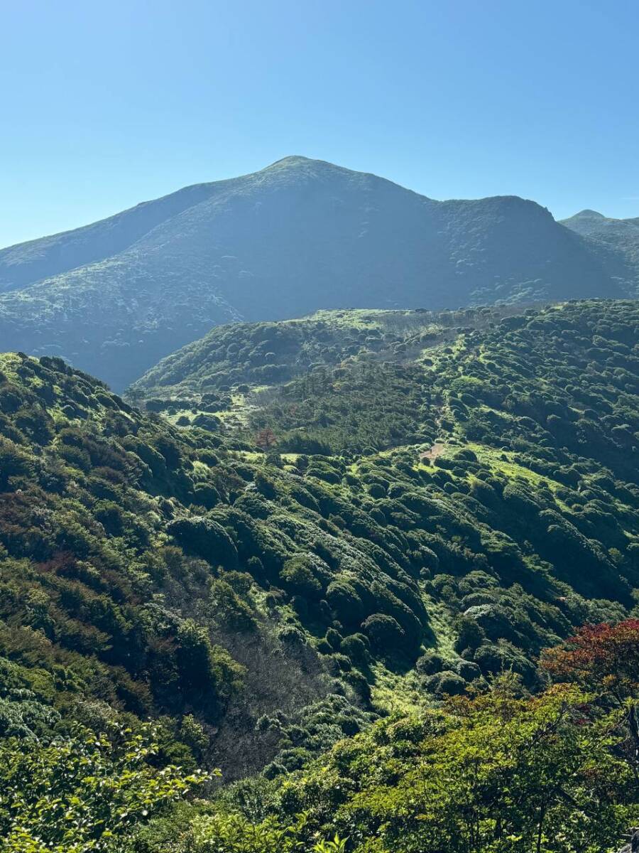 壮大な光景が広がるくじゅう連山の主峰「久住山」は火山と草原が広がる景色