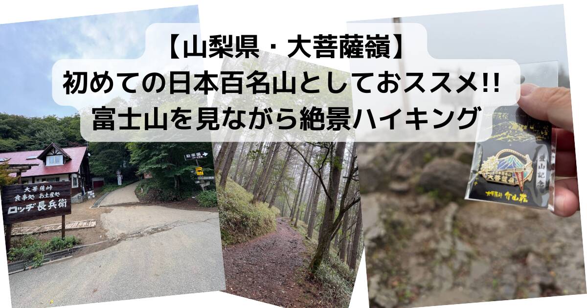 【山梨県・大菩薩嶺】初めての日本百名山としておススメ!! 富士山を見ながら絶景ハイキング