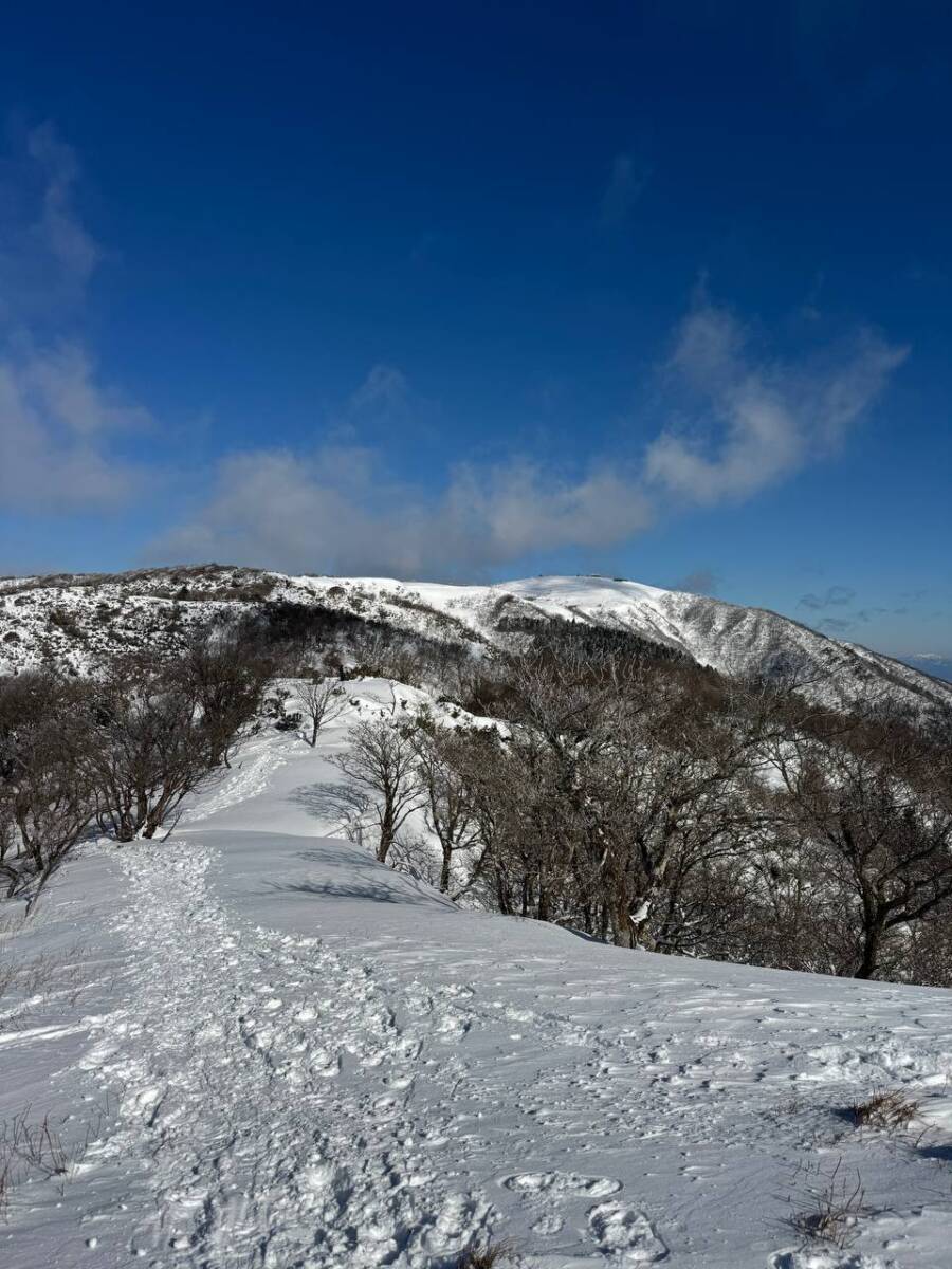 琵琶湖を眺めながら絶景スノーハイクができる『蓬莱山』