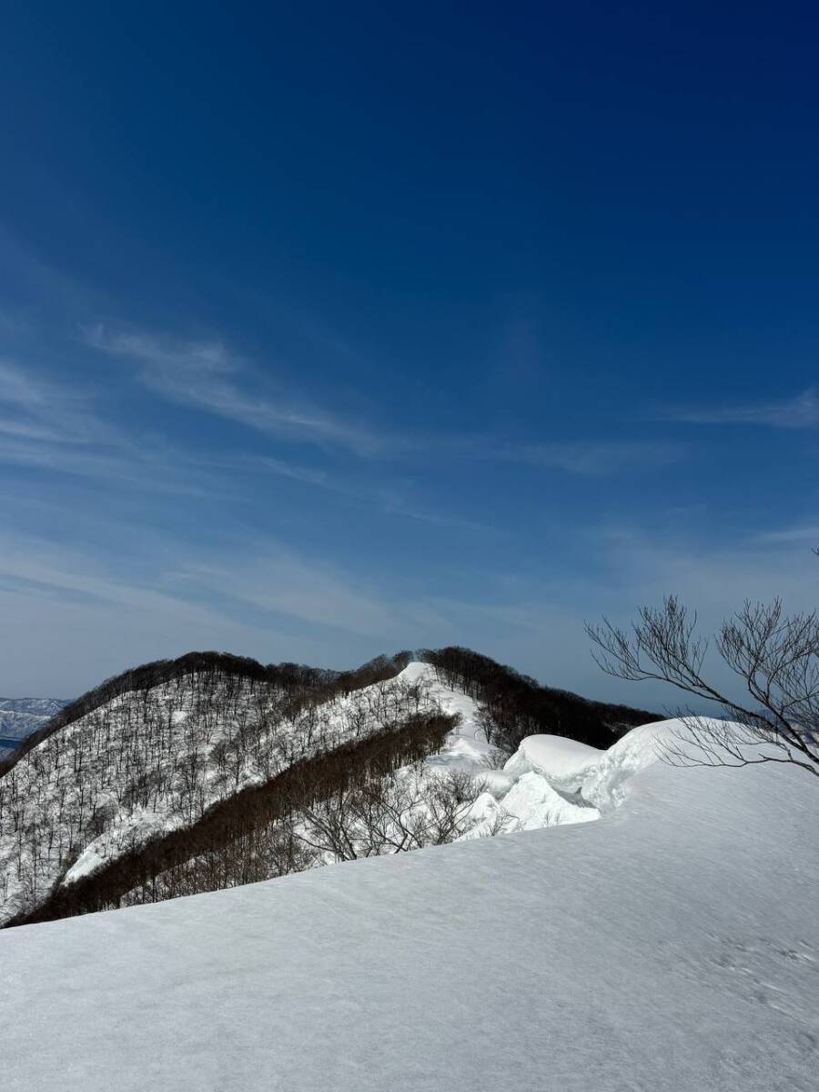 雪深すぎる大雪庇ロードの絶景!! 伊吹山地の最北の山「横山岳」