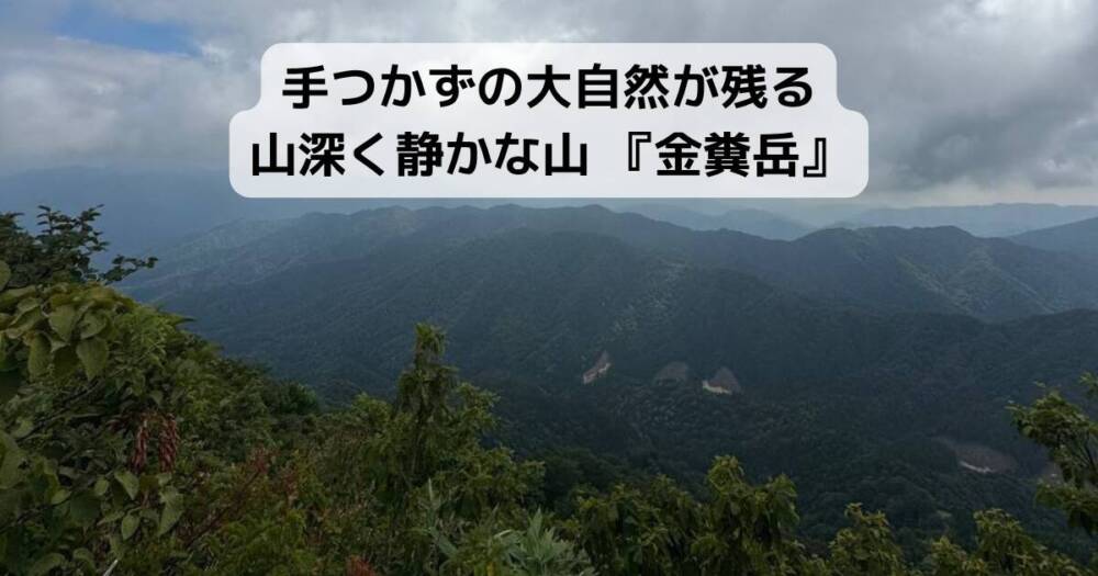 手つかずの大自然が残る山深く静かな山 『金糞岳』