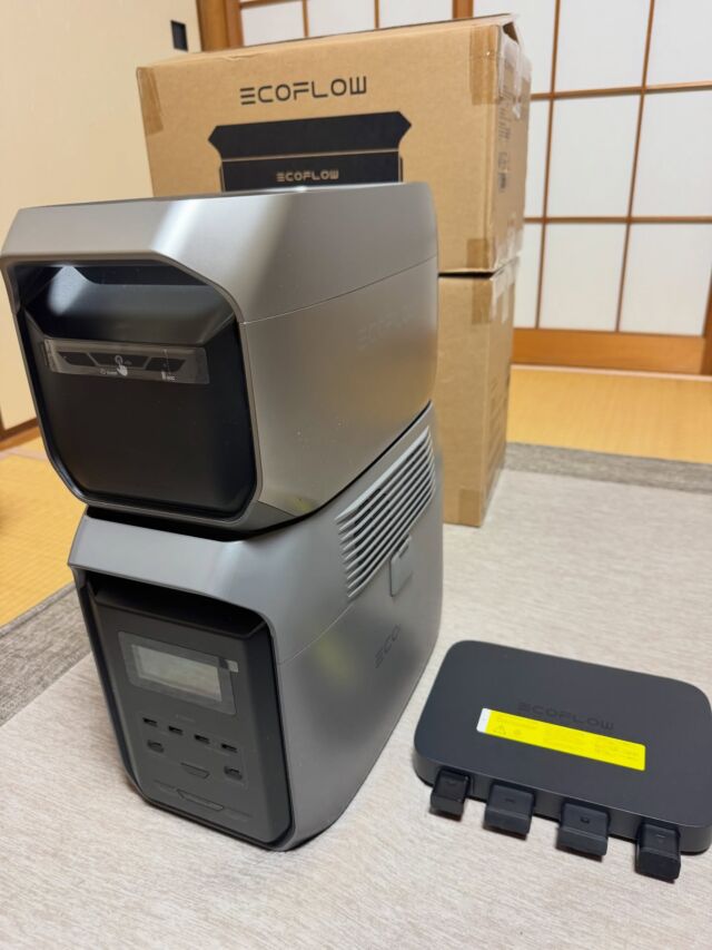 ポータブル電源⚡️買っちゃいました🙌  車中泊に便利なポータブル電源！EcoflowのDelta3 1500とエクストラバッテリー！走行充電も可能なオルタネーターチャージャー🙌  これで車中泊がさらに楽しくなりそうです😃  #ecoflow #delta3 #車中泊グッズ #ポータブル電源 #フリードプラス